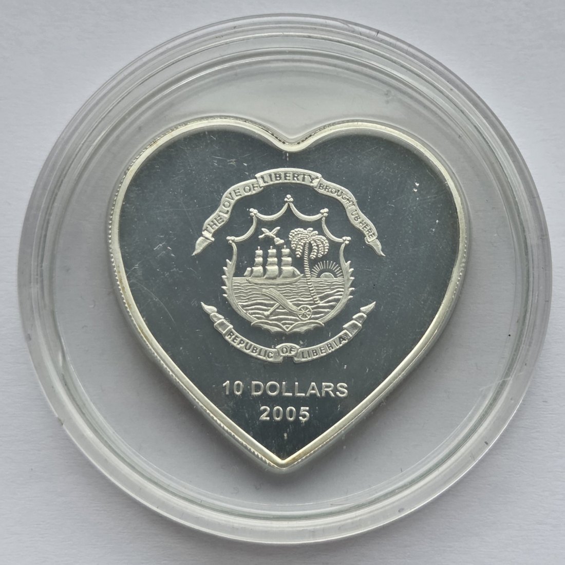  Liberia: 10 Dollars Johannes Paul II. 2005, 25 g Feinsilber   