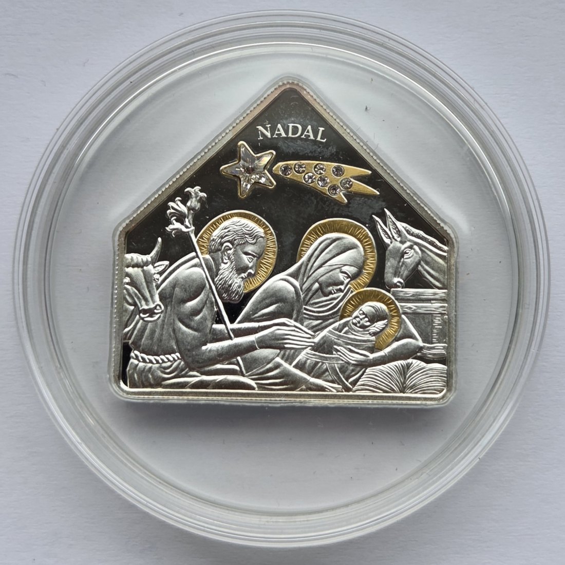  Andorra: 10 Diners Weihnachten 2007, 25 g Feinsilber   