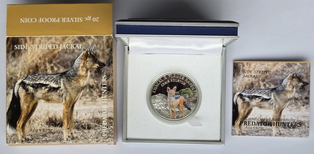  Niger: 1000 Francs Schakal 2012, enthält 18,5 g Feinsilber   