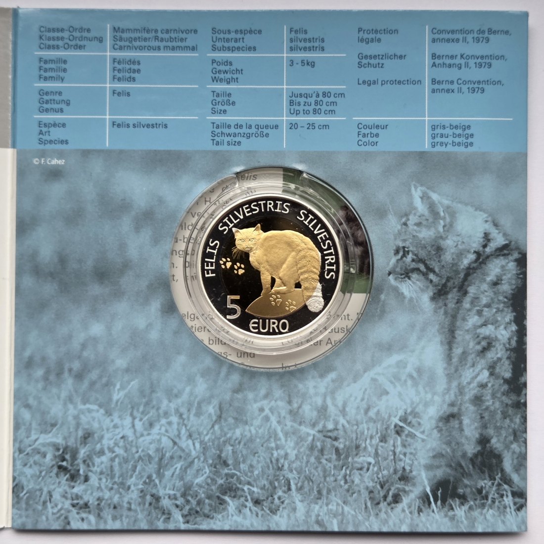  Luxemburg: 5 Euro Wildkatze 2015   