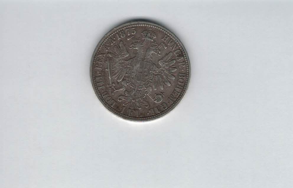  1 Gulden Florin 1875 11,11g fein silber Österreich Franz Joseph I. Spittalgold9800 (4506   