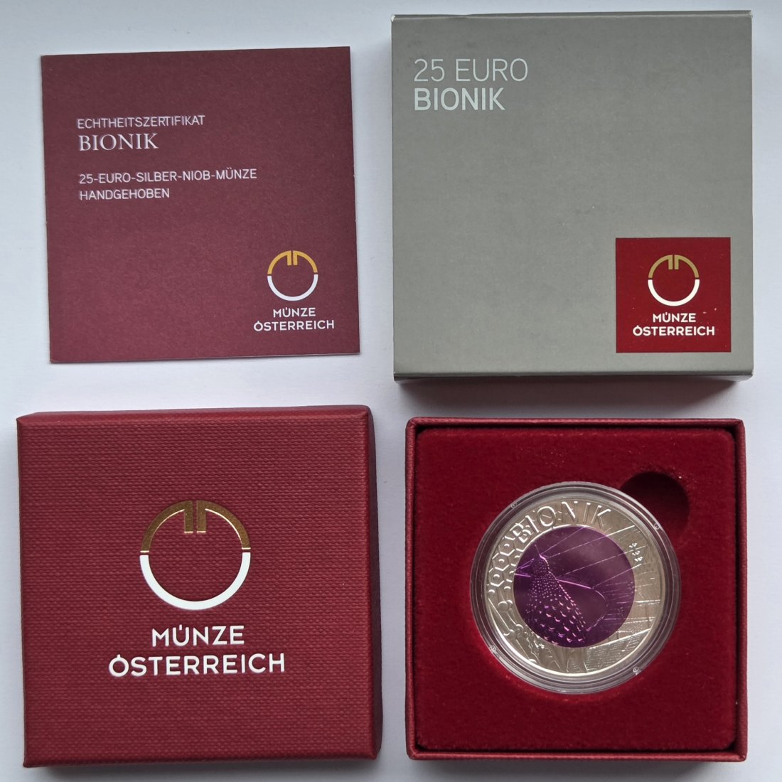  Österreich: 25 Euro Niob Bionik 2012   