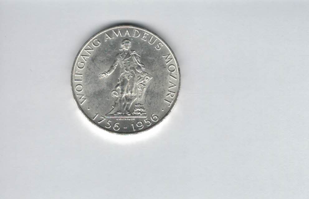  25 Schilling 1956 Wolfgang Amadeus Mozart silber 10,4g fein Österreich Spittalgold9800 (04588/2)   