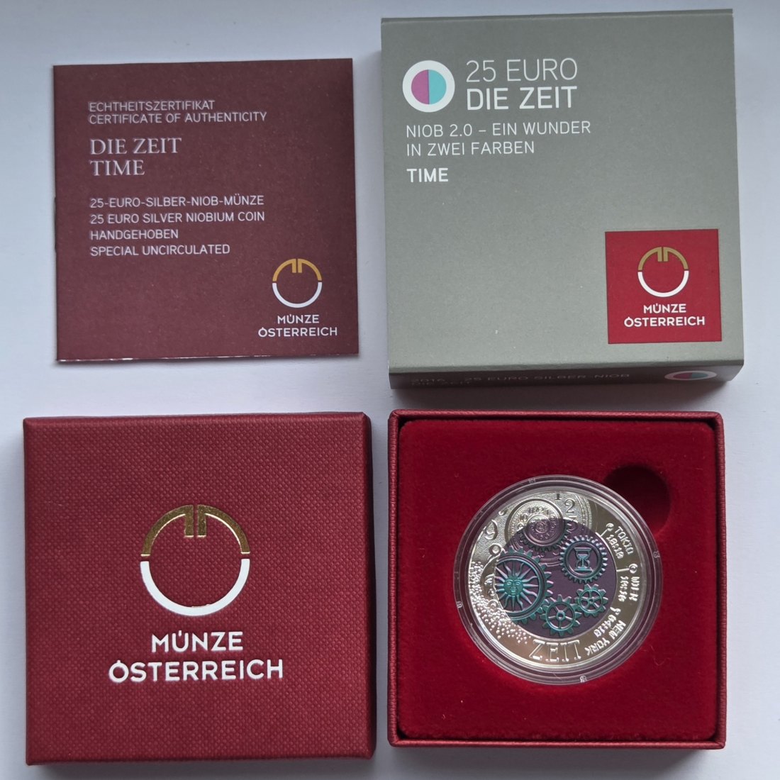  Österreich: 25 Euro Niob Zeit 2016   