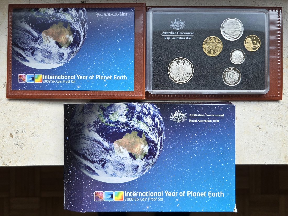  Australien: Kursmünzensatz 2008 in Proof/PP   