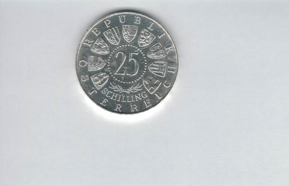  25 Schilling 1958 Carl Auer von Welsbach silber 10,4g fein Österreich Spittalgold9800 (4588/4)   