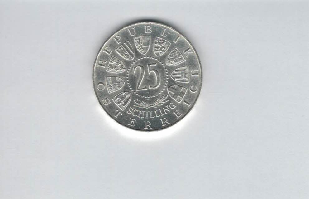  25 Schilling 1963 Prinz Eugen von Savoyen silber 10,4g fein Österreich Spittalgold9800 (04588/9)   