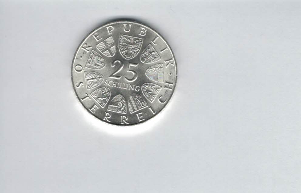 25 Schilling 1969 Peter Rosegger silber 10,4g fein Österreich 2. Rep Spittalgold9800 (4588/15)   