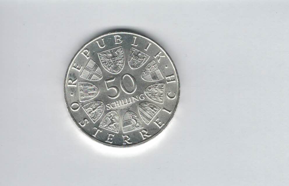  50 Schilling 1967 100 Jahre Donauwalzer silber 18g fein Österreich Spittalgold9800 (4584/6)   