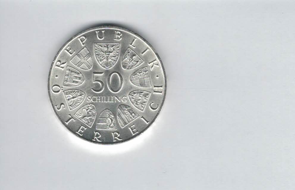  50 Schilling 1968 50 Jahre Republik silber 18g fein Österreich Spittalgold9800 (4584/7)   