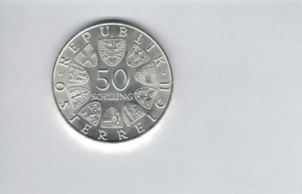  50 Schilling 1969 Kaiser Maximilian I. silber 18g fein Österreich Spittalgold9800 (4584/8)   