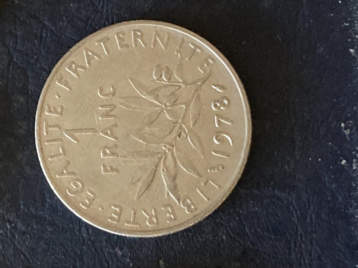 Münze Münzen Umlaufmünze Frankreich 1 Franc 1978