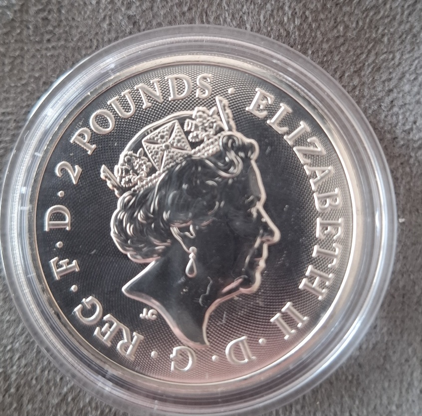  Großbritannien 1 oz Silber 2023 King Arthur gekapselt   