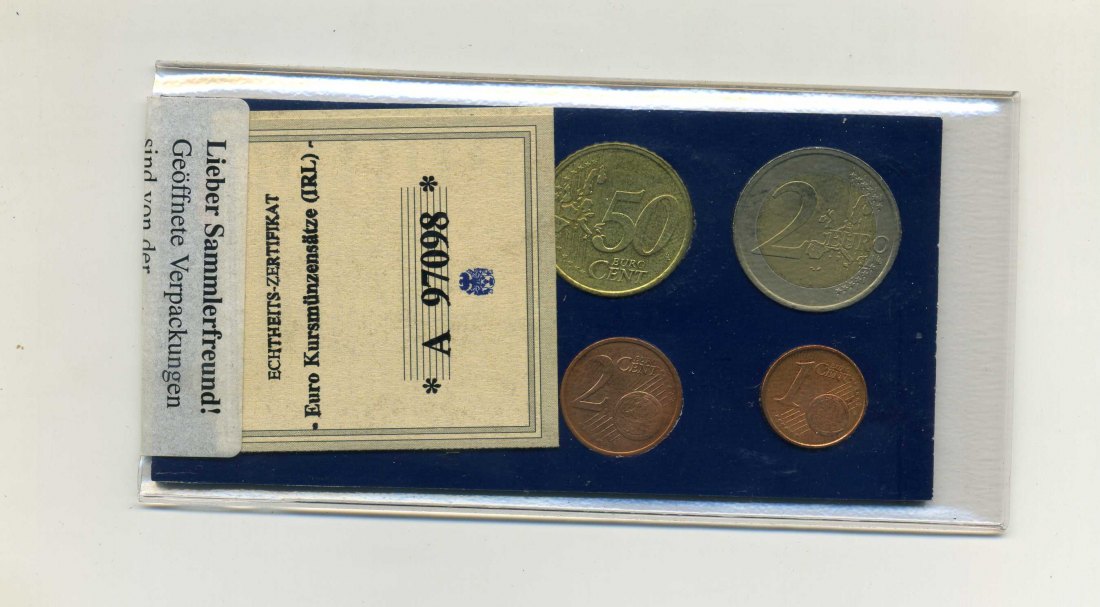  Irland Kursmünzensatz 2002 stempelglanz OVP   