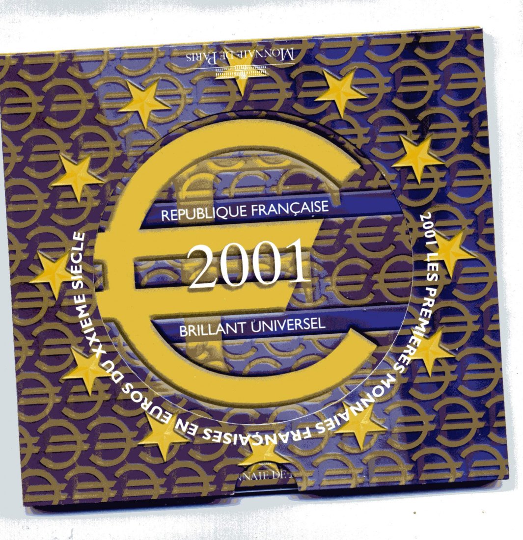  3 x Kursmünzensatz Frankreich 1999, 2000 + 2001 in BU OVP   