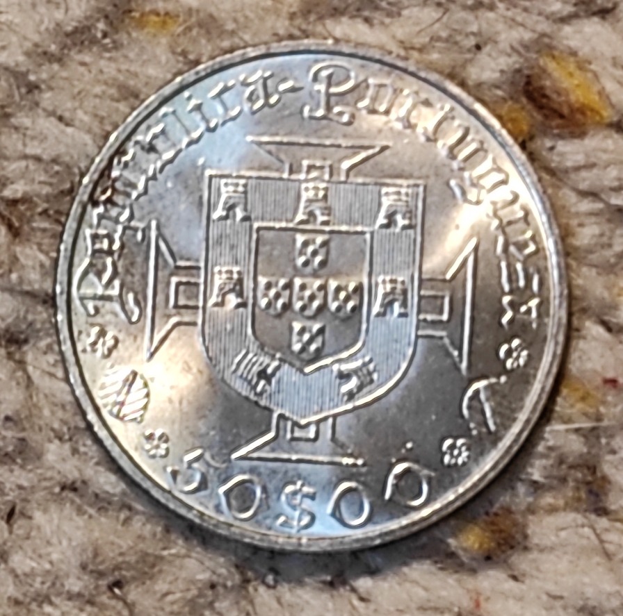  Portugal 50 Escudos 1969, SILBER, Geburt von Vascoda Gama   