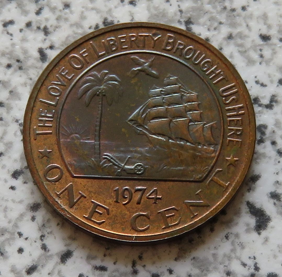  Liberia 1 Cent 1974   