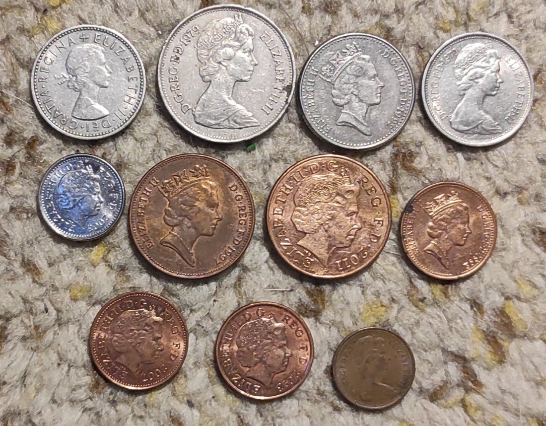  Set 039: Großbritannien Münzlot mit 11 verschiedenen Münzen   