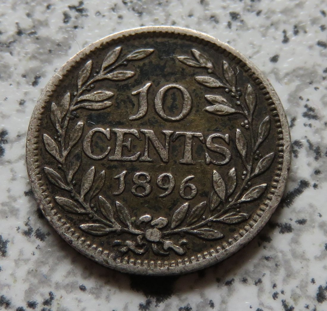  Liberia 10 Cents 1896 H, selten   