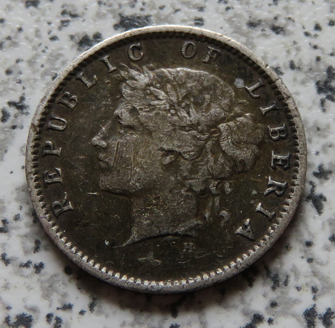  Liberia 10 Cents 1896 H, selten   