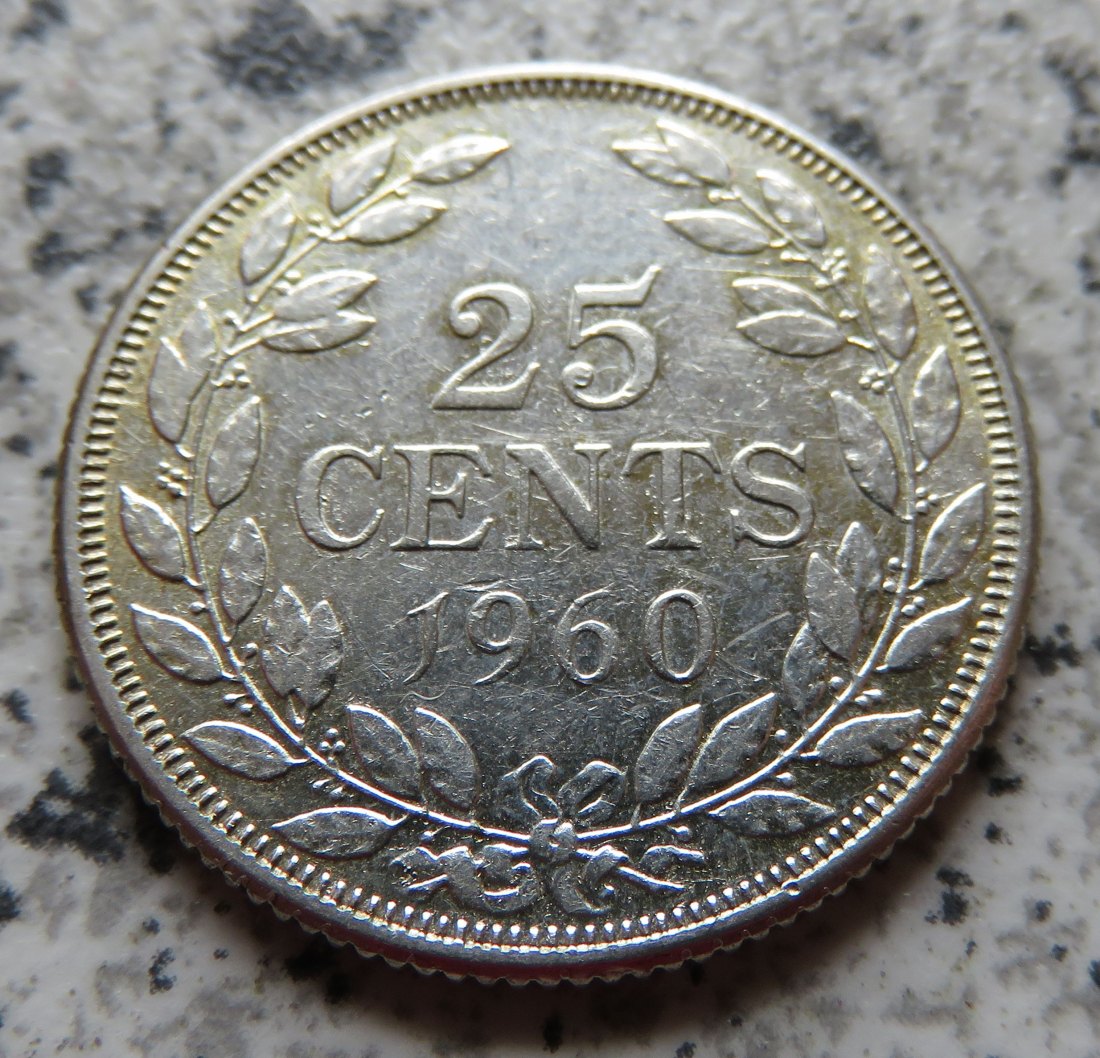  Liberia 25 Cents 1960   