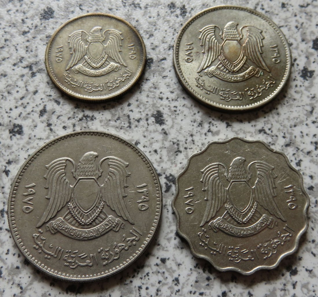  Libyen 10, 20, 50 und 100 Dirhams 1975   