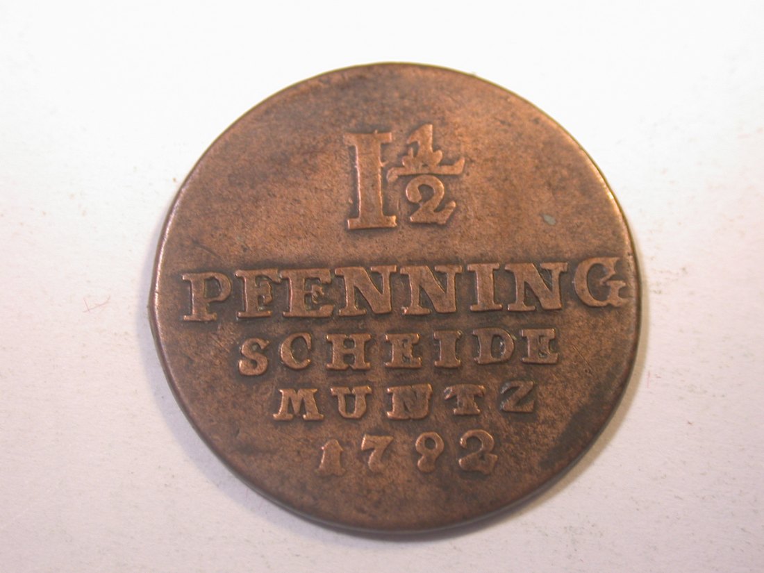  J11  Braunschweig Lüneburg 1 1/2 Pfennig 1792 in f.ss   Originalbilder   