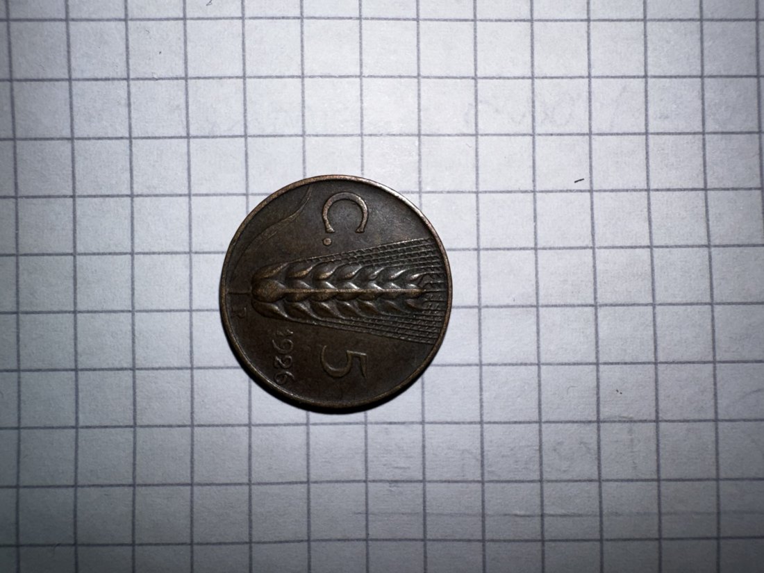 Italien, 5 centimes, 1926, guter Zustand
