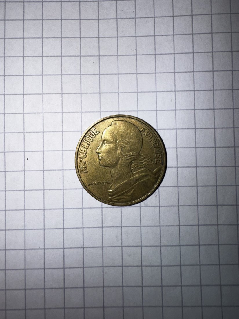  Frankreich, 20 centimes, 1967, Zustand siehe Fotos   