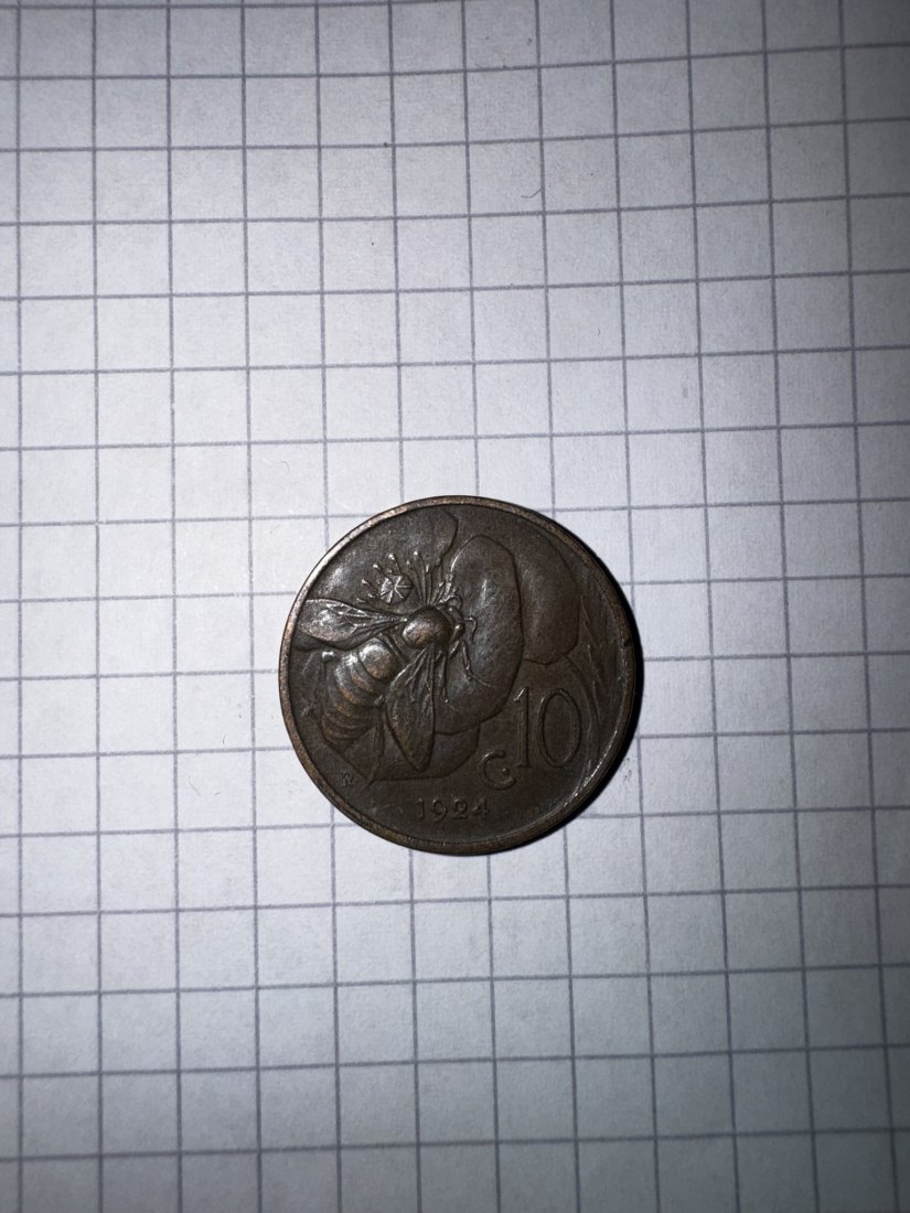  Italien, 10 centimes, 1924   