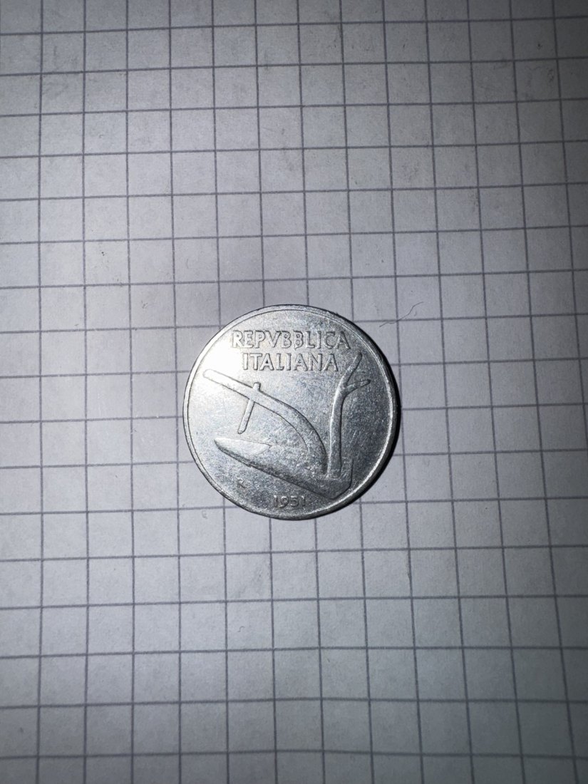  Italien, 10 Lire, 1951   
