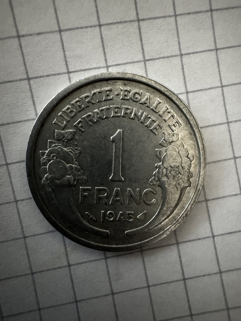  Frankreich, 1 Francs, 1945   