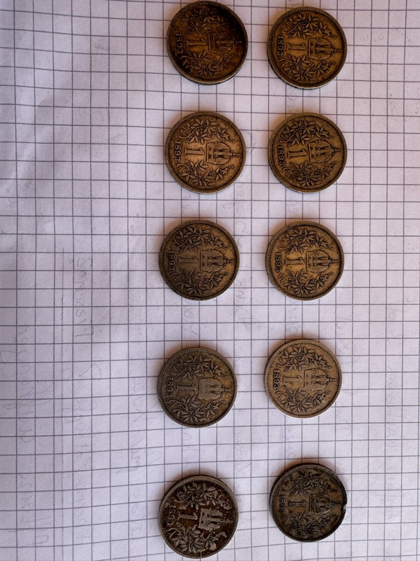  Österreich, 10x 1 Krone, 1893   