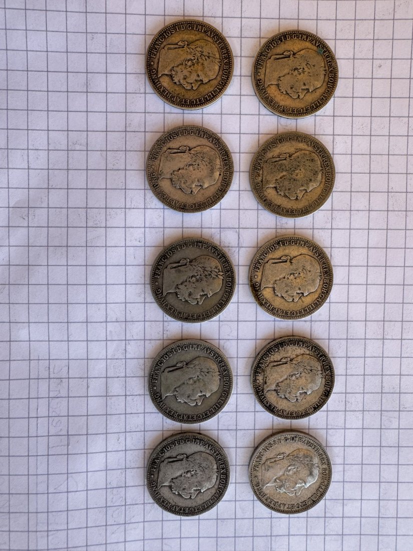 Österreich, 10x 1 Krone, 1893