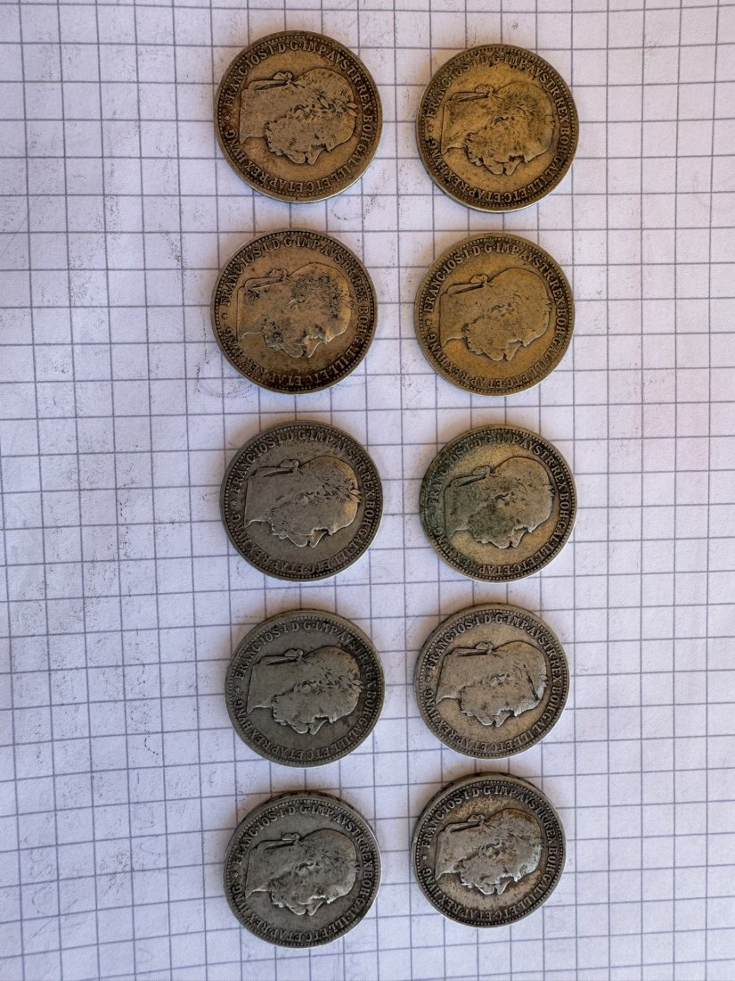 Österreich, 10x 1 Krone, 1893