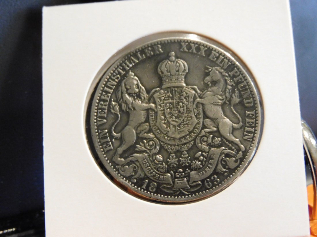  GERMANY 1 THALER 1863 HANNOVER.GRADE-PLEASE SEE PHOTOS.   