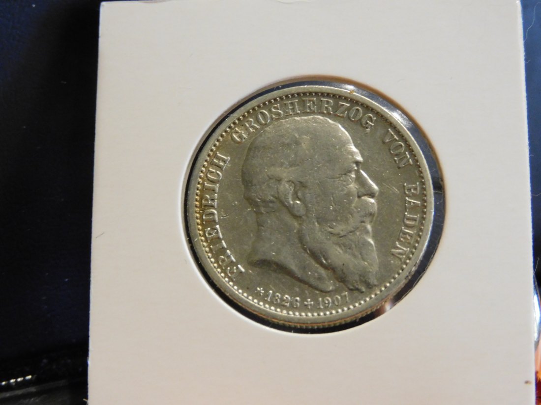  GERMANY 2 MARK 1907 BADEN.GRADE-PLEASE SEE PHOTOS.   