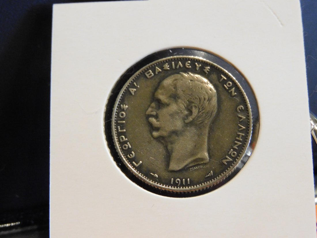  GREECE 2 DRAHMAI 1911.GRADE-PLEASE SEE PHOTOS.   