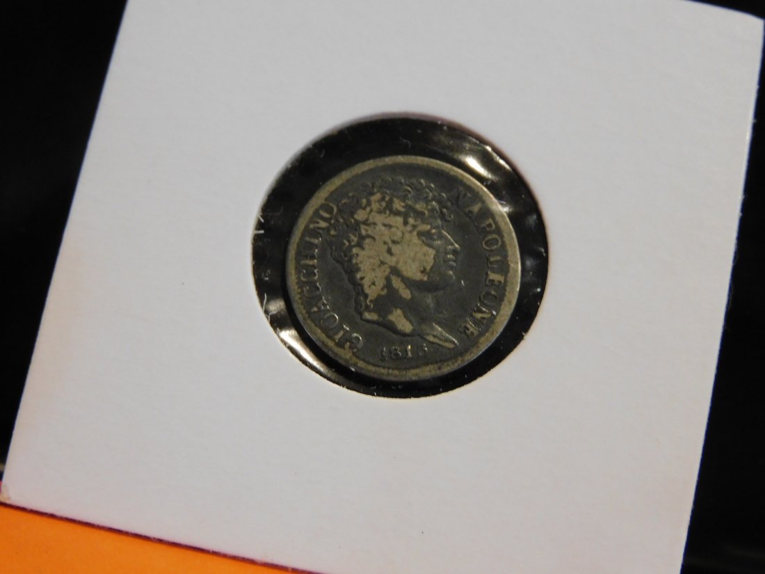  ITALIAN STATES 1/2 LITA 1813 KINGDOM OF NAPLES JOACHIM MURAT. GRADE-PLEASE SEE PHOTOS.   