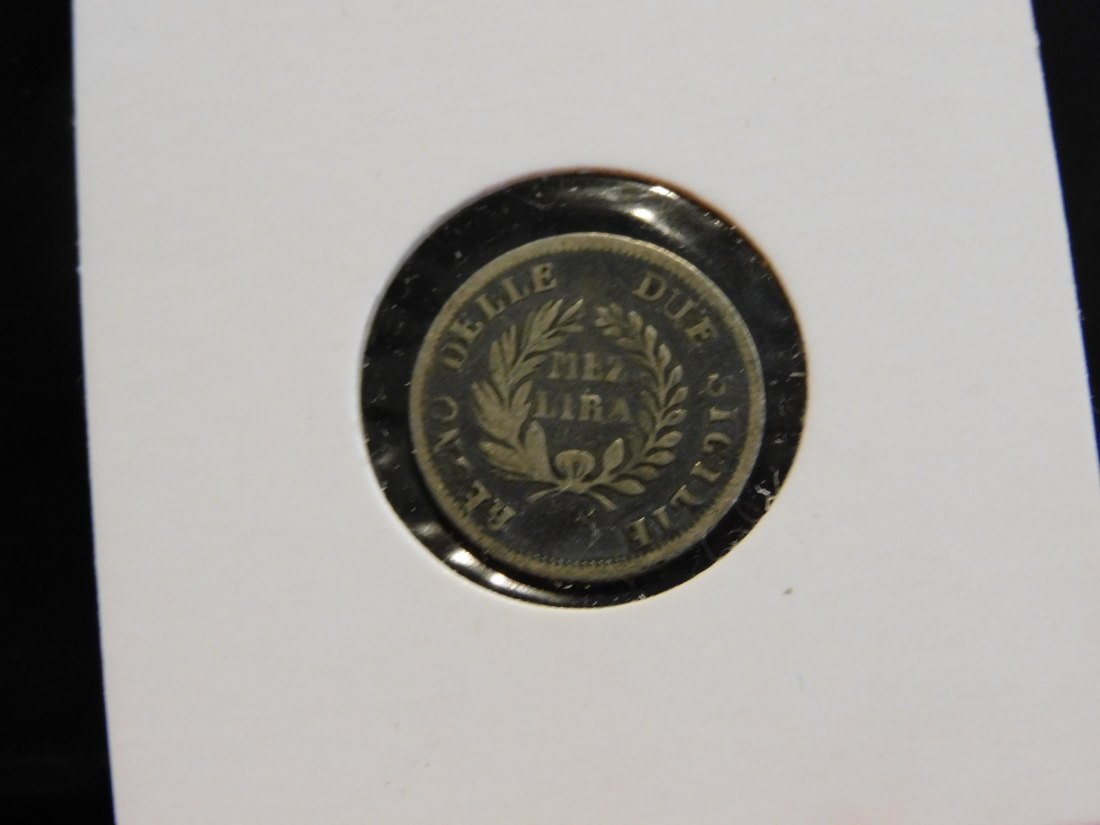  ITALIAN STATES 1/2 LITA 1813 KINGDOM OF NAPLES JOACHIM MURAT. GRADE-PLEASE SEE PHOTOS.   