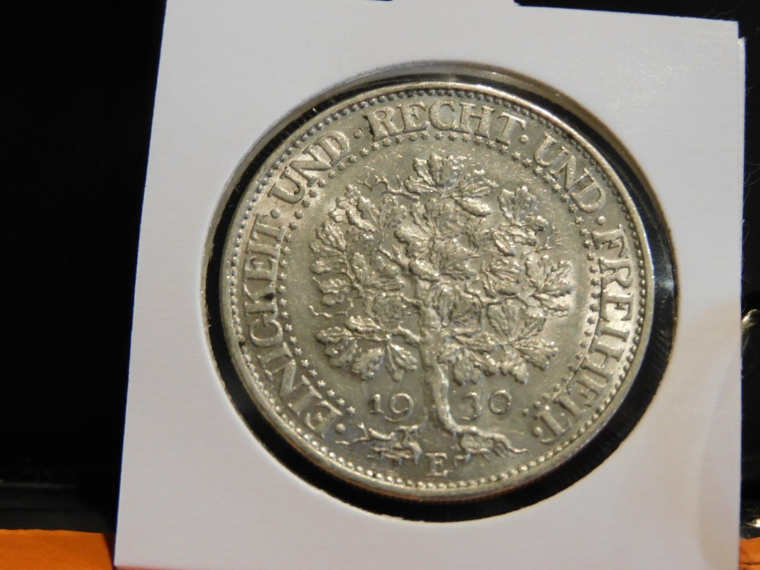 GERMANY 5 MARK 1930 E WEIMAR.GRADE-PLEASE SEE PHOTOS.