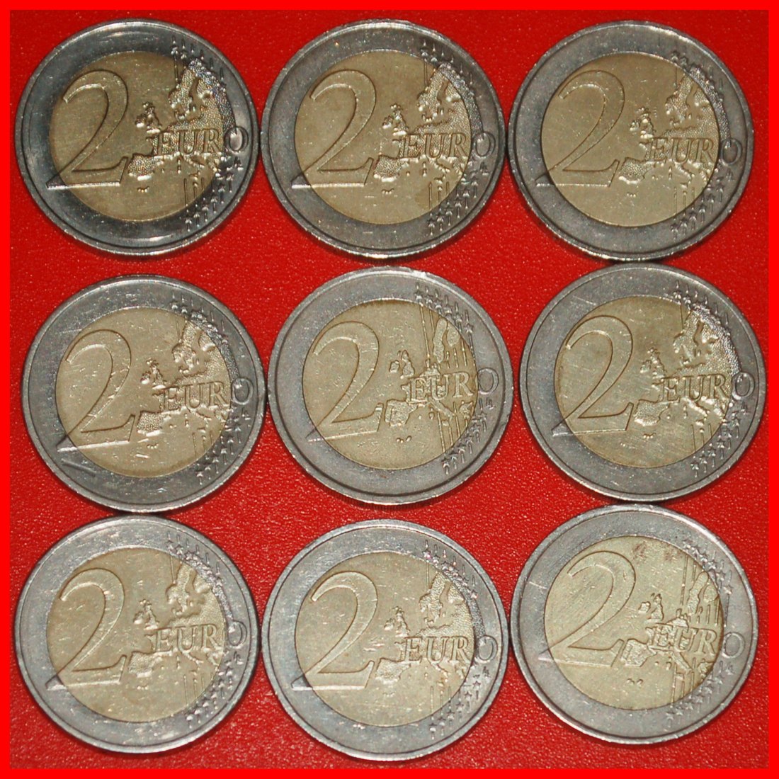  Ⰺ 9 GEDENKMÜNZEN: EUROPÄISCHE UNION ★ 2 EURO VERSCHIEDENE TYPEN 2004-2018! OHNE VORBEHALT!   