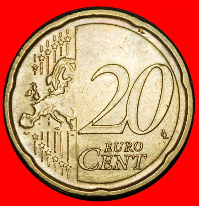  Ⰺ NORDIC GOLD (2007-2026): GERMANY ★20 EURO CENTS 2013A PRUSSIA SPANISH ROSE★LOW START ★ NO RESERVE!   