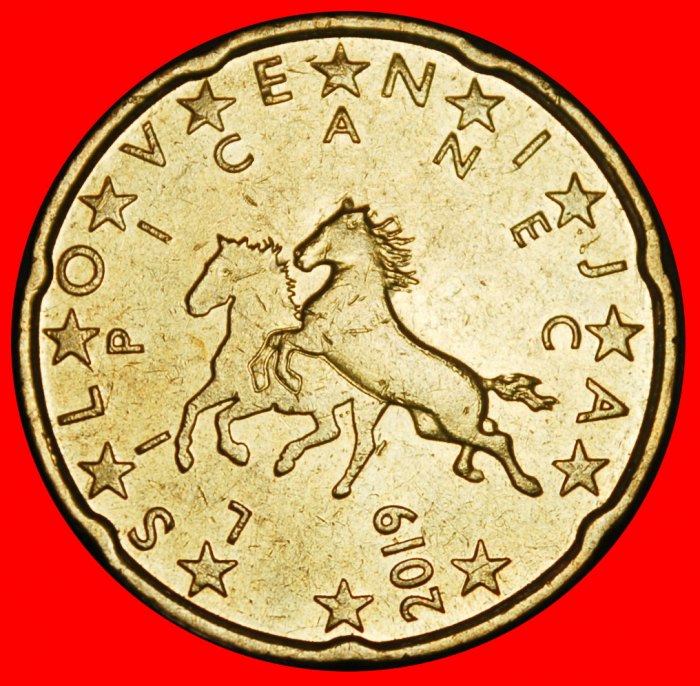 Ⰺ SLOVAKIA (2007-2026): YUGOSLAVIA SLOVENIA★ 20 EURO CENTS 2019 NORDIC GOLD!★LOW START ★ NO RESERVE!