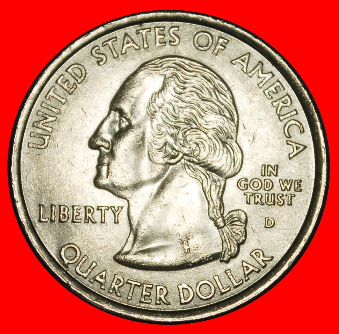  Ⰶ HORSE 1792: USA ★1/4 DOLLAR 2001D! WASHINGTON (1789-1797)! UNC MINT LUSTRE★LOW START ★ NO RESERVE!   