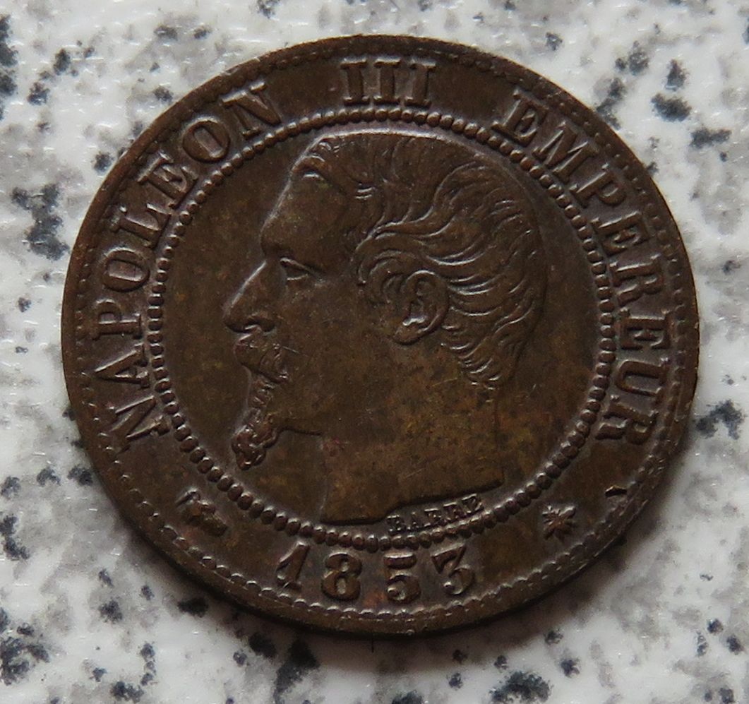  Frankreich 1 Centime 1853 BB   