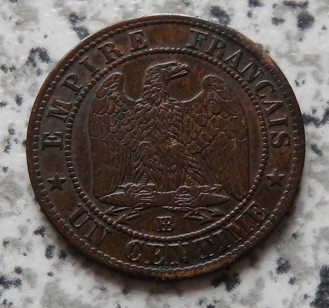  Frankreich 1 Centime 1853 BB   