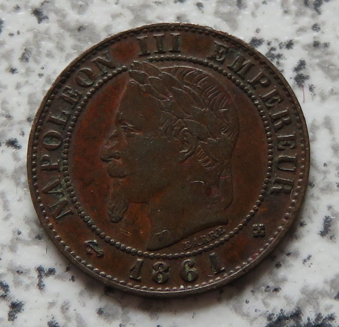  Frankreich 1 Centime 1861 BB   