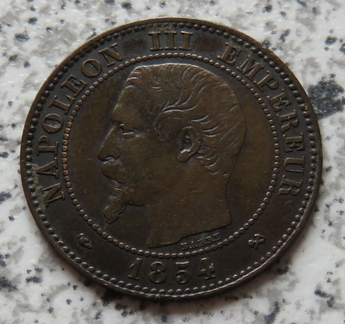  Frankreich 2 Centimes 1854 B   