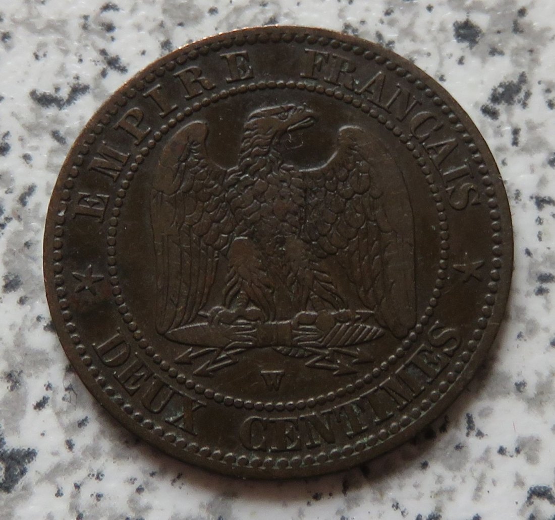  Frankreich 2 Centimes 1854 W   